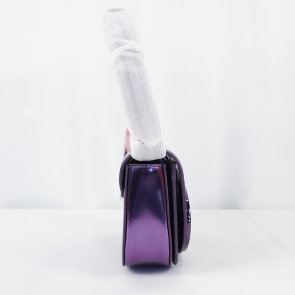 Diesel 1DR Top Handle Shoulder Bag In Purple Mirrored Leather - NWT & Dust Bag - Picture 7 of 12